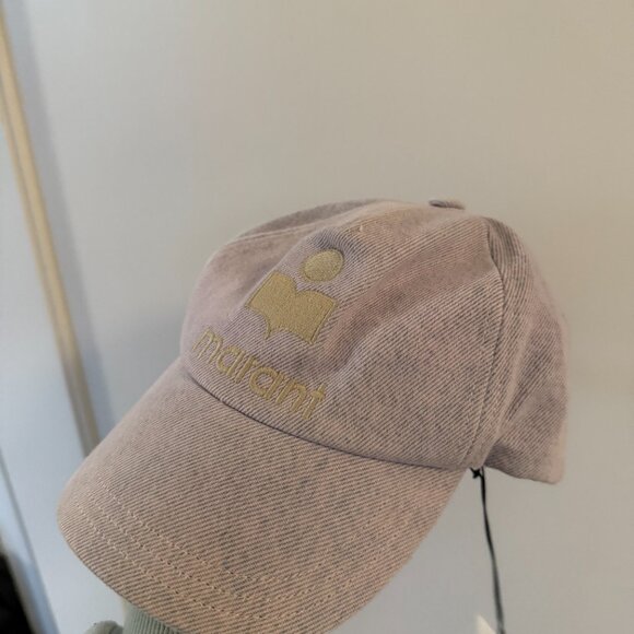 NWT Isabel Marant Tyron Denim Baseball Cap Embroidered Logo Blue - Picture 3 of 7
